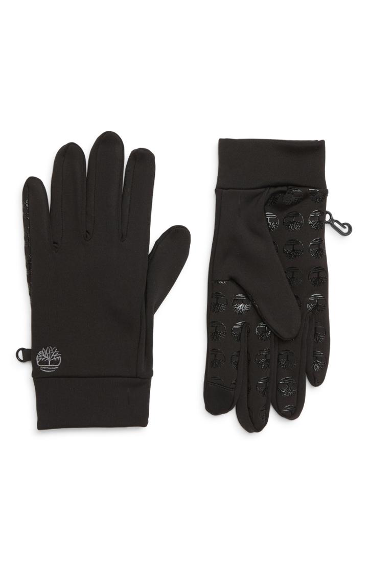 Men's Timberland Soft Shell Gloves - Black