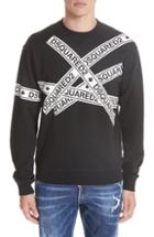 Men's Dsquared2 Caution Logo Print Sweatshirt