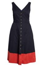 Women's 1901 Colorblock Cotton Midi Dress