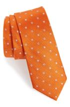 Men's 1901 Mawbly Mini Skinny Silk Tie, Size - Orange