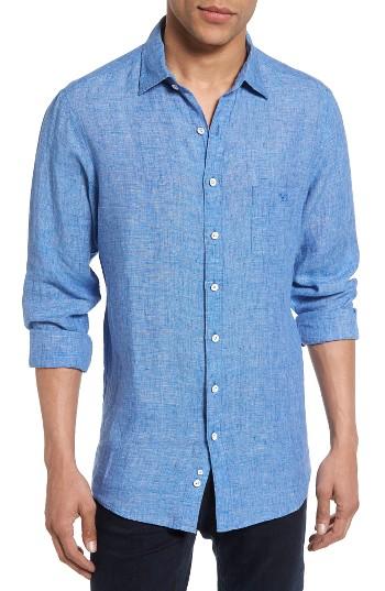 Men's Rodd & Gunn Norsewood Sports Fit Linen Sport Shirt - Blue