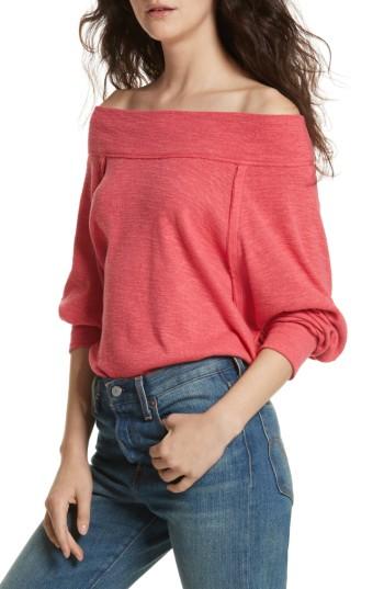 Women's Free People Palisades Off The Shoulder Top - Purple