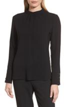 Women's Boss Bajania Band Collar Blouse R - Black