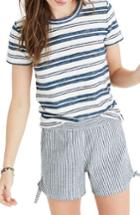 Women's Madewell Hi-fi Stripe Tee, Size - Blue