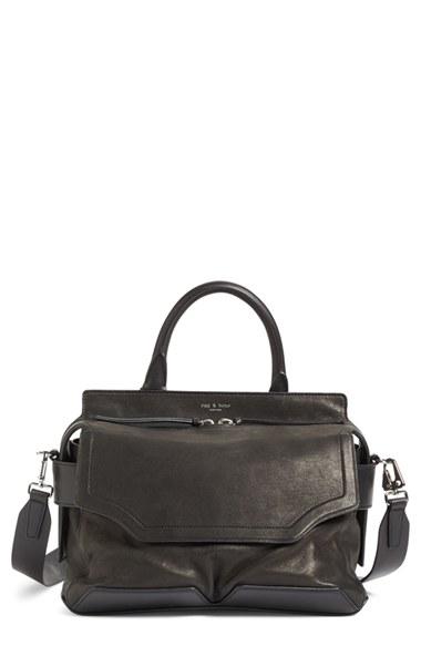 Rag & Bone 'pilot' Lambskin Leather Satchel -