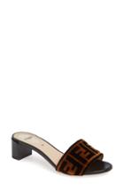 Women's Fendi Logo Slide Sandal Us / 36.5eu - Brown