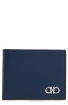 Men's Salvatore Ferragamo Leather Bifold Wallet - Blue