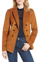 Women's Chelsea28 Double Breasted Corduroy Blazer, Size - Brown