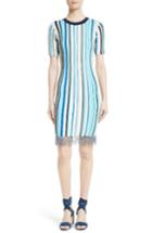 Women's Milly Fringed Vertical Stripe Knit Sheath Dress