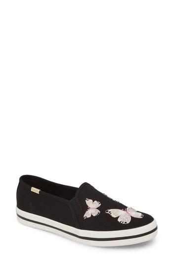 Women's Keds For Kate Spade New York Butterfly Double Decker Slip-on Sneaker M - Black