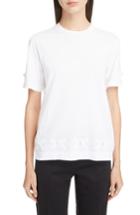 Women's Simone Rocha Beaded Bow Sleeve Tee - White