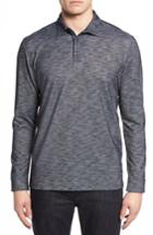 Men's Stone Rose Flame Knit Polo - Blue