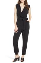 Women's Leith Faux Wrap Jumpsuit - Black