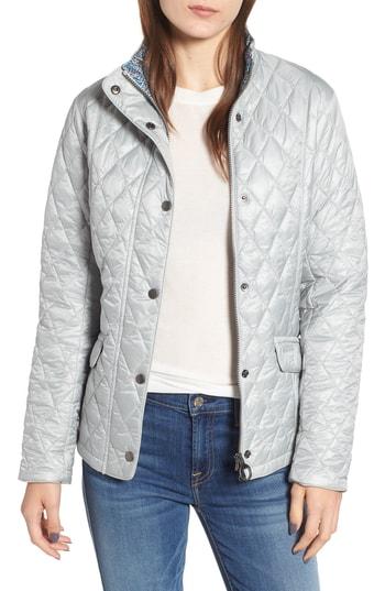 Women's Barbour X Liberty Victoria Quilted Jacket Us / 8 Uk - White