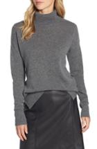 Women's Halogen Cashmere Turtleneck Sweater - Grey
