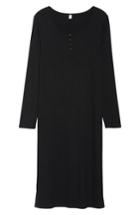 Women's Bp. Ribbed Henley Midi Dress - Black