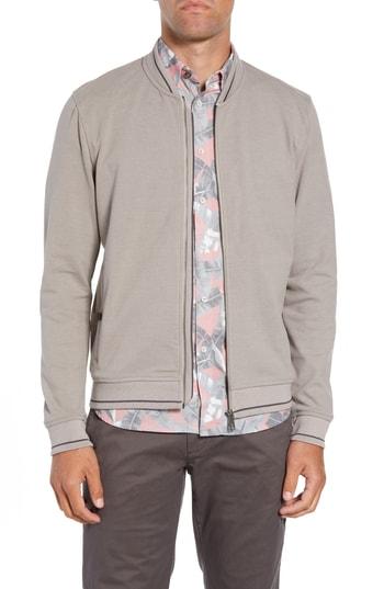 Men's Ted Baker London Chicpea Jersey Bomber Jacket (m) - Beige