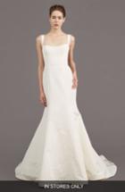 Women's Amsale Mave Silk Blend Mermaid Gown, Size - Ivory