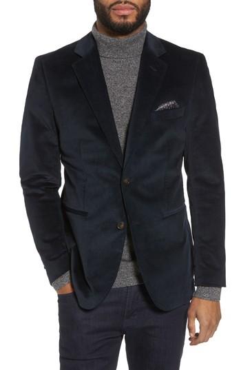 Men's Moods Of Norway Kord Trim Fit Corduroy Blazer Eu - Blue