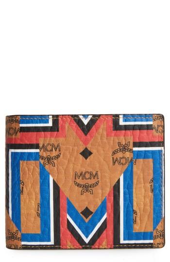 Men's Mcm Gunta Visetos Faux Leather Wallet - Brown