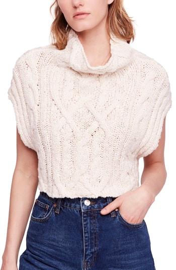 Women's Free People Frosted Cable Sweater Vest - Ivory