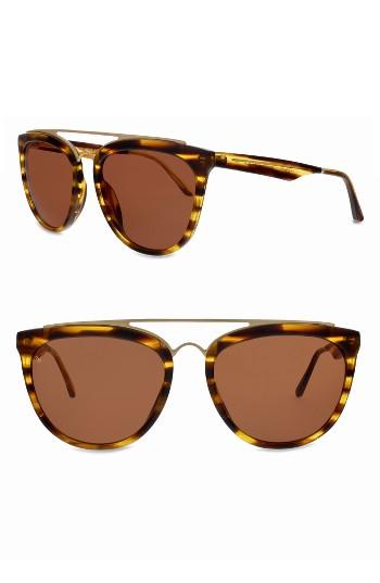 Women's Smoke X Mirrors Volunteers 56mm Sunglasses - Brown Havana/ Matte Gold