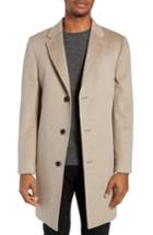 Men's Nordstrom Signature Darien Solid Cashmere Overcoat S - Brown