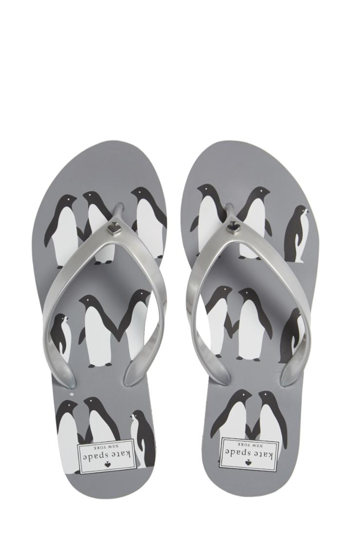 Women's Kate Spade New York Milli Wedge Flip-flop M - Grey
