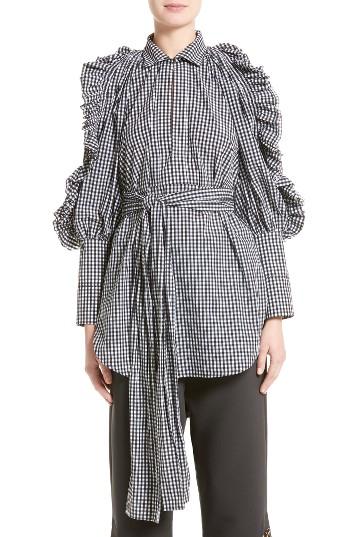 Women's Ellery Angel Face Waxed Gingham Top