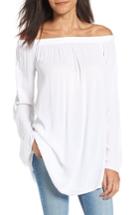 Women's Bp. Off The Shoulder Tunic, Size - White