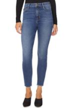 Women's Sanctuary Social High Rise Frayed Ankle Skinny Jeans - Blue