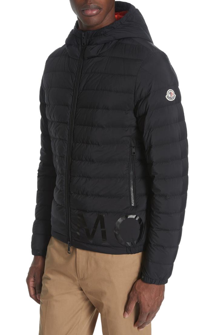 Men's Moncler Dreux Hooded Down Jacket - Black