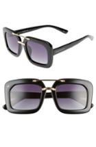 Women's Prive Revaux The Karl 50mm Square Aviator Sunglasses - Black