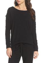 Women's Chaser Love Lace-up Sleeve Sweatshirt - Black