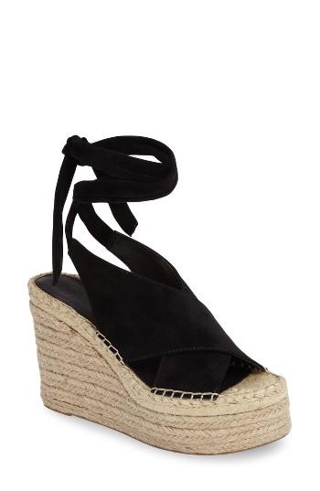 Women's Marc Fisher Ltd Andira Platform Wedge Sandal M - Black