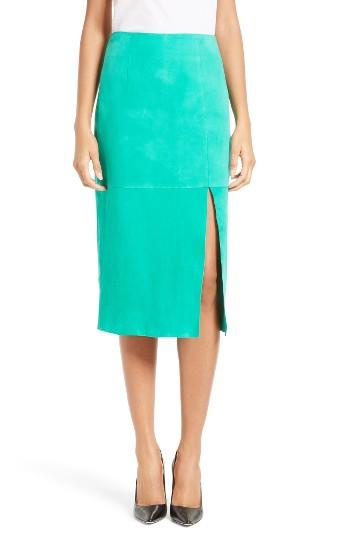 Women's Diane Von Furstenberg Suede Pencil Skirt