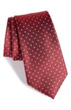 Men's Calibrate Denson Neat Silk Tie, Size - Red