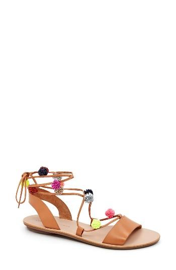 Women's Loeffler Randall 'saskia' Flat Sandal M - Brown