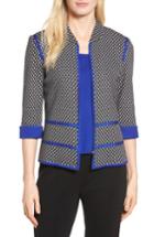 Women's Ming Wang Jacquard Knit Jacket - Blue