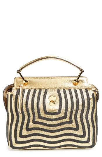 Fendi Dotcom Click Hypnotic Wave Calfskin Leather Satchel -