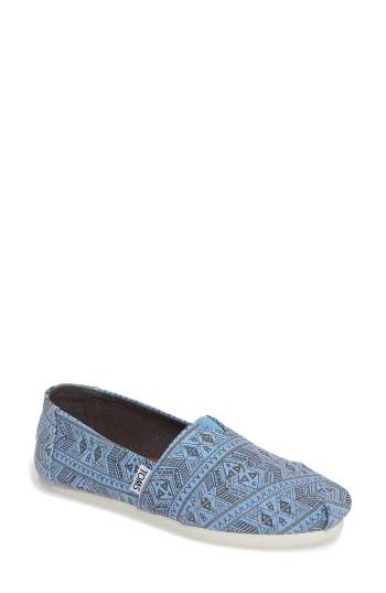 Women's Toms Print Alpargata Slip-on M - Blue