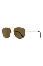Men's Prive Revaux The Floridian Polarized 57mm Sunglasses - Gold Black / White Mirror