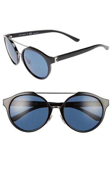 Women's Tory Burch 54mm Sunglasses - Black/ Silver