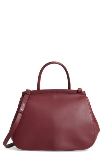 Steve Alan Kate Leather Flap Satchel - Red