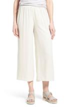 Women's Eileen Fisher Silk Wide Leg Crop Pants