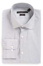 Men's John Varvatos Star Usa Soho Slim Fit Stretch Stripe Dress Shirt .5 - R - Grey