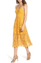 Women's Astr The Label Lace Midi Dress - Yellow