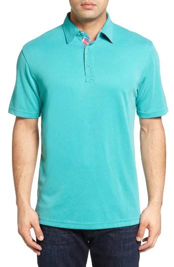 Men's Bugatchi Pique Polo - Green
