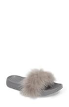 Women's Ugg Royale Genuine Shearling Slide Sandal M - Grey