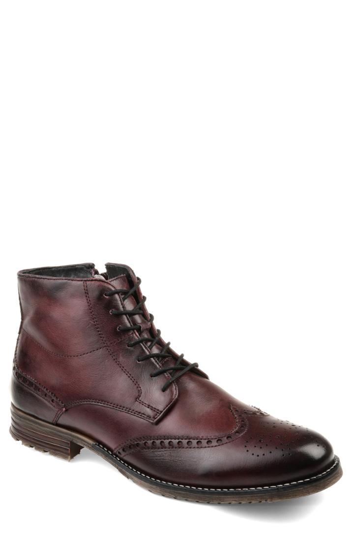 Men's Thomas And Vine Ryker Wingtip Boot M - Burgundy